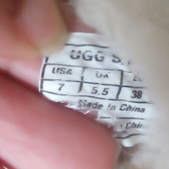 UGG Ansley Suede Sheepskin Slippers Women’s Size 7 Brown Moccasin Loafer - Picture 6 of 8